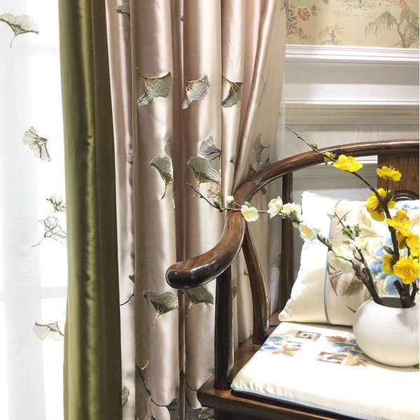 curtain & drapes chinese style modern minimalist ginkgo leaf beige silk embroidered curtains for living room bedroom
curtain & drapes chinese style modern minimalist ginkgo leaf beige silk embroidered curtains for living room bedroom