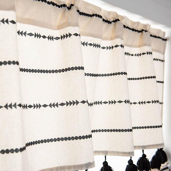 curtain & drapes american bohemian stripe printed big hanging tassel semi-transparent coffee kitchen
curtain & drapes american bohemian stripe printed big hanging tassel semi-transparent coffee kitchen