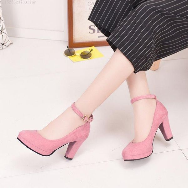 dress shoes high heels women pumps platform suede ankle strap thick heeled ladies comfortable working 698, Black
dress shoes high heels women pumps platform suede ankle strap thick heeled ladies comfortable working 698, Black
