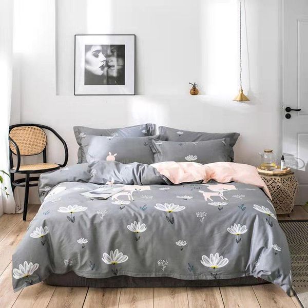 bedding sets promotional home textile four-piece suit pure cotton simple american pastoral style bed sheet duvet cover
bedding sets promotional home textile four-piece suit pure cotton simple american pastoral style bed sheet duvet cover