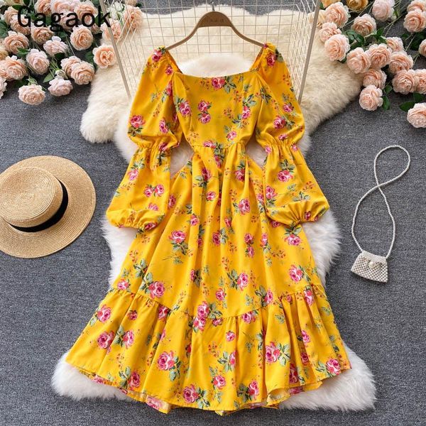 casual dresses gagaok french elegant dress women 2021 spring autumn square collar puff sleeve high street fashion chic vestidos, Black;gray
casual dresses gagaok french elegant dress women 2021 spring autumn square collar puff sleeve high street fashion chic vestidos, Black;gray