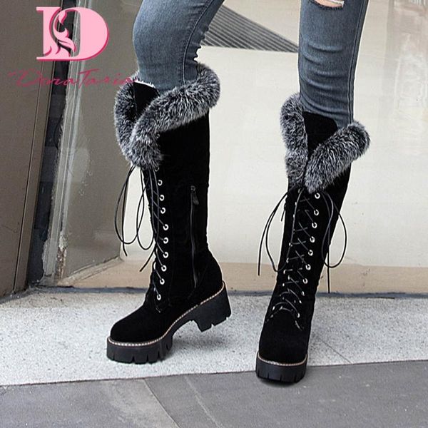 boots doratasia 2021 large size 43 women flock square heel round toe knee-high platform cross-tied winter shoes, Black
boots doratasia 2021 large size 43 women flock square heel round toe knee-high platform cross-tied winter shoes, Black