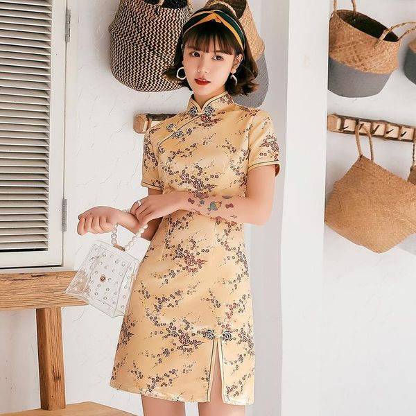 ethnic clothing mini plus size cheongsam female elegant champagne qipao slim vintage button classic satin vestidos exquiiate chinese dr, Red
ethnic clothing mini plus size cheongsam female elegant champagne qipao slim vintage button classic satin vestidos exquiiate chinese dr, Red