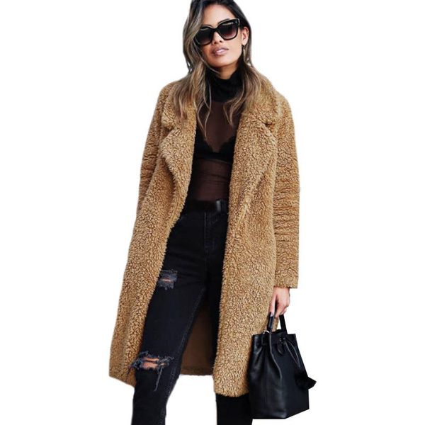 women's fur & faux winter women oversized long coat 2021 fashion soft warm zipper teddy jacket female casual thick overcoat outerwear, Black
women's fur & faux winter women oversized long coat 2021 fashion soft warm zipper teddy jacket female casual thick overcoat outerwear, Black