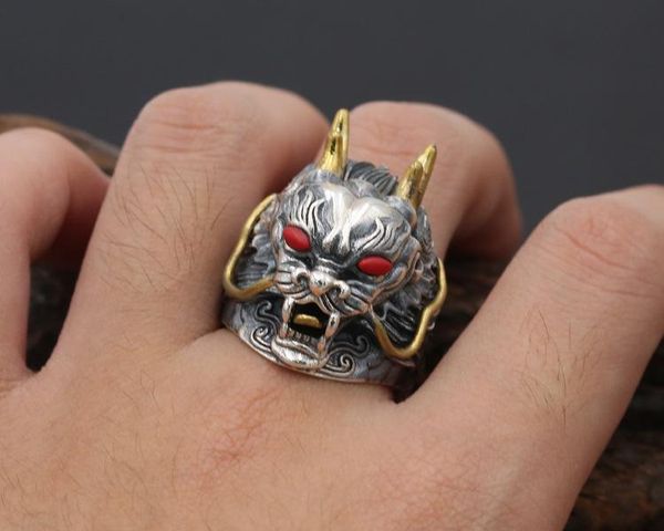 cluster rings 925 sterling silver dragon men's punk biker ring jewelry a1441, Golden;silver
cluster rings 925 sterling silver dragon men's punk biker ring jewelry a1441, Golden;silver
