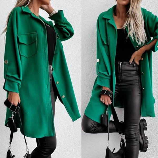 women's jackets roll-up long sleeve solid color shirt coat turn-down collar flap pockets single-breasted women outerwear for date, Black;brown
women's jackets roll-up long sleeve solid color shirt coat turn-down collar flap pockets single-breasted women outerwear for date, Black;brown