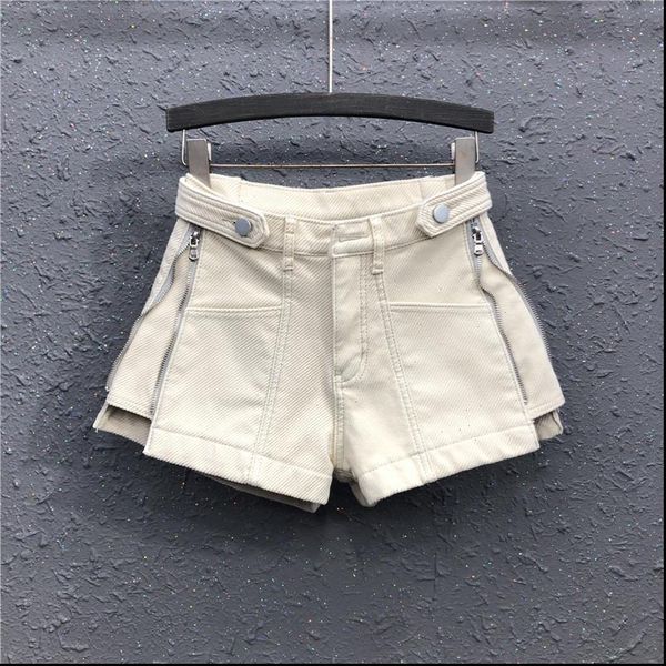 womens shorts woman high waist cotton a line wide leg short jeans korean style smoky gray female loose denim trousers, White;black
womens shorts woman high waist cotton a line wide leg short jeans korean style smoky gray female loose denim trousers, White;black