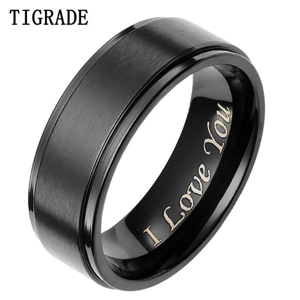 wedding rings tigrade 8mm titianium men ring 'i love you ' black band engagement for women anillos hombre size 7-13, Slivery;golden
wedding rings tigrade 8mm titianium men ring 'i love you ' black band engagement for women anillos hombre size 7-13, Slivery;golden