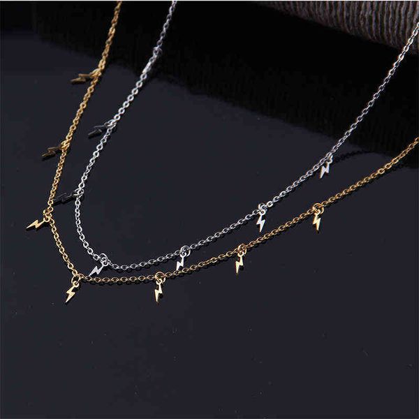 new stainless steel women pendants necklaces jewelry cross lightning hexagram choker necklace chain gold girls kpop collares h1125, Silver
new stainless steel women pendants necklaces jewelry cross lightning hexagram choker necklace chain gold girls kpop collares h1125, Silver