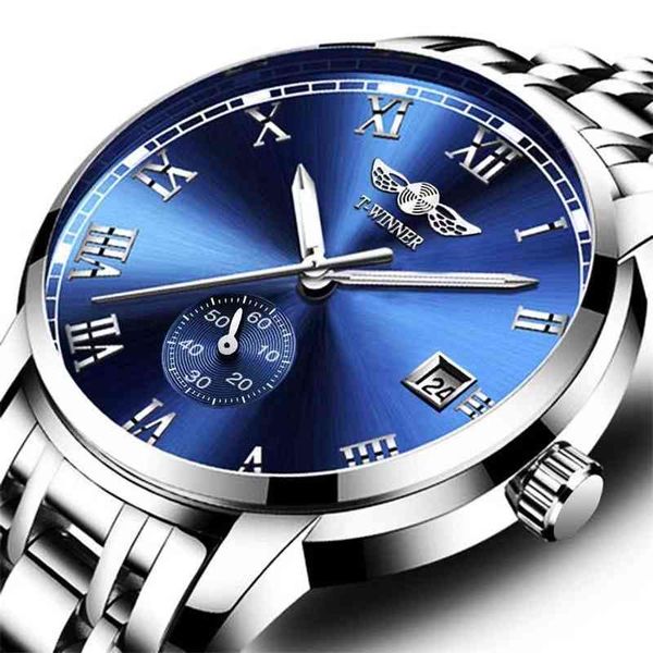 winner roman calendar automatic mechanical watch men's new steel band hollow waterproof luminous, Slivery;brown
winner roman calendar automatic mechanical watch men's new steel band hollow waterproof luminous, Slivery;brown