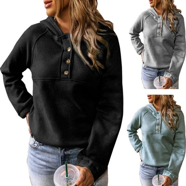 autumn winter women oversize hoodie harajuku cartoons solid buttons sweatshirt casual long sleeve thicken hooded hoody women's hoodies, Black
autumn winter women oversize hoodie harajuku cartoons solid buttons sweatshirt casual long sleeve thicken hooded hoody women's hoodies, Black