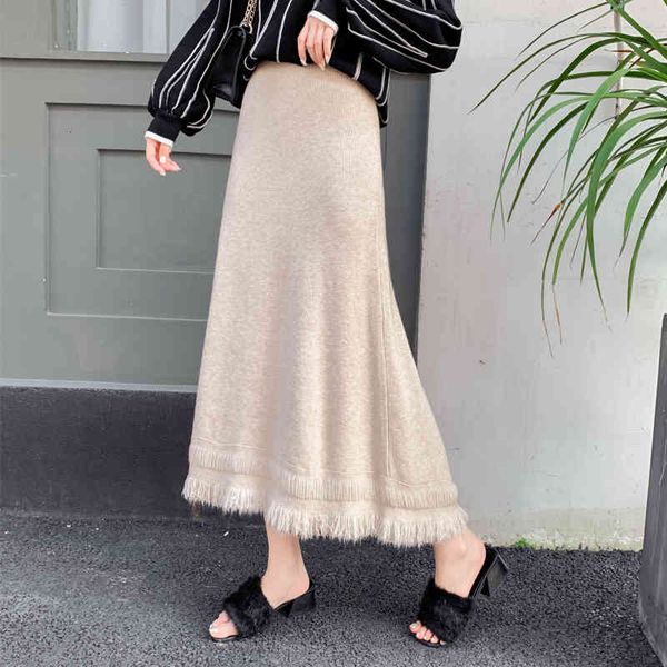 winter chic female skirt mesh fashion line frills high waist long midi loose thin knitted skirts 8miz, Black
winter chic female skirt mesh fashion line frills high waist long midi loose thin knitted skirts 8miz, Black