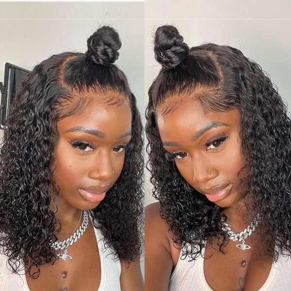 lace wigs short bob jerry curly 4x4 front wig frontal human hair deep wave brazilian remy pre plucked closure 180% density, Black;brown
lace wigs short bob jerry curly 4x4 front wig frontal human hair deep wave brazilian remy pre plucked closure 180% density, Black;brown