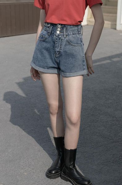 women's shorts high waist denim summer 2021 straight loose thin wide leg pants style, White;black
women's shorts high waist denim summer 2021 straight loose thin wide leg pants style, White;black