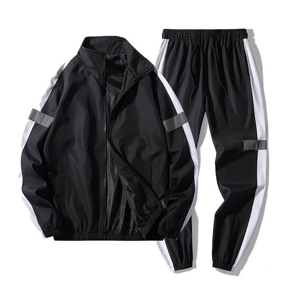men's tracksuits reflective tracksuit men 2 pieces set 2021 sportswear spring autumn jacket+pants outfits fashion slim track suit, Gray
men's tracksuits reflective tracksuit men 2 pieces set 2021 sportswear spring autumn jacket+pants outfits fashion slim track suit, Gray
