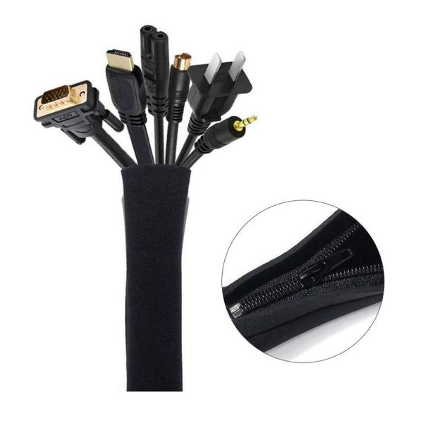3pc wire management cover computer cable storage with zipper protector sleeve wrap for office/ home bags
3pc wire management cover computer cable storage with zipper protector sleeve wrap for office/ home bags