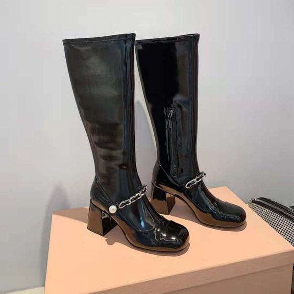 luxury high heel knee boots fashion highs heels boot r ladies genuine leather platform martin booty woman thick with box, Black
luxury high heel knee boots fashion highs heels boot r ladies genuine leather platform martin booty woman thick with box, Black