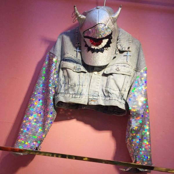 women's jackets sequins denim bomber jeans jacket cowboy coat rainbow color lantern sleeved cardigan dance performance high waist, Black;brown
women's jackets sequins denim bomber jeans jacket cowboy coat rainbow color lantern sleeved cardigan dance performance high waist, Black;brown