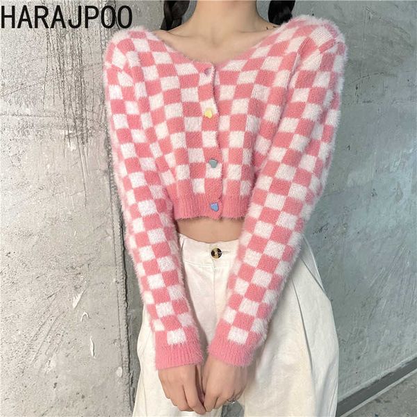 harajpoo women sweater spring korean fashion ins retro grid pink kawaii outside wearing cardigans short knitwear tide 210928, White
harajpoo women sweater spring korean fashion ins retro grid pink kawaii outside wearing cardigans short knitwear tide 210928, White