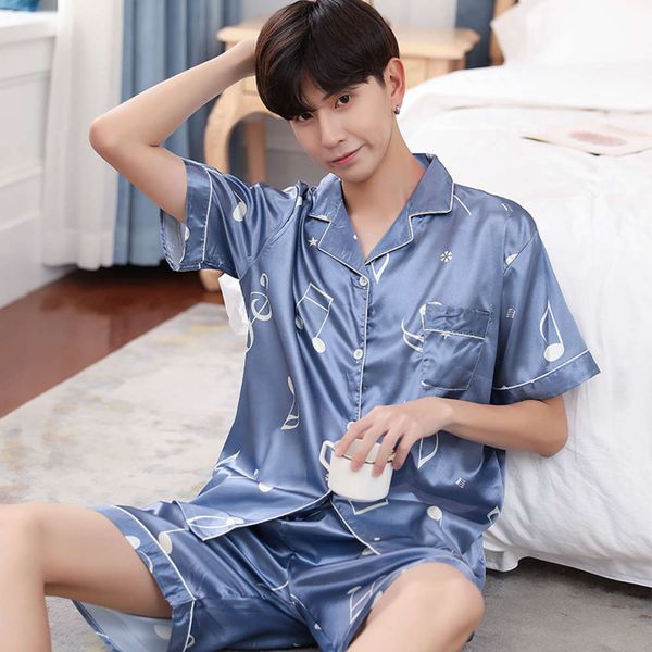 pajamas sets new men's soft summer nightgown set short mouwen rayon sitting for men elastic waist broek leisure runner, Black;brown
pajamas sets new men's soft summer nightgown set short mouwen rayon sitting for men elastic waist broek leisure runner, Black;brown