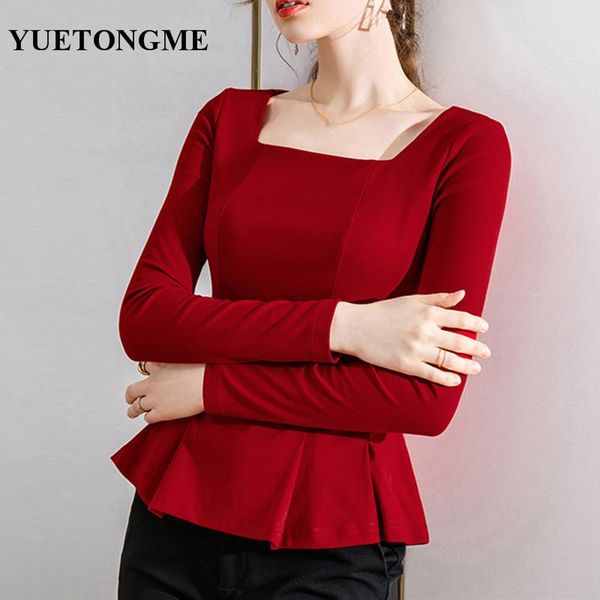 women's t-shirt plus size purple long sleeve 2021 fashion french retro square collar pleated lady t036, White
women's t-shirt plus size purple long sleeve 2021 fashion french retro square collar pleated lady t036, White