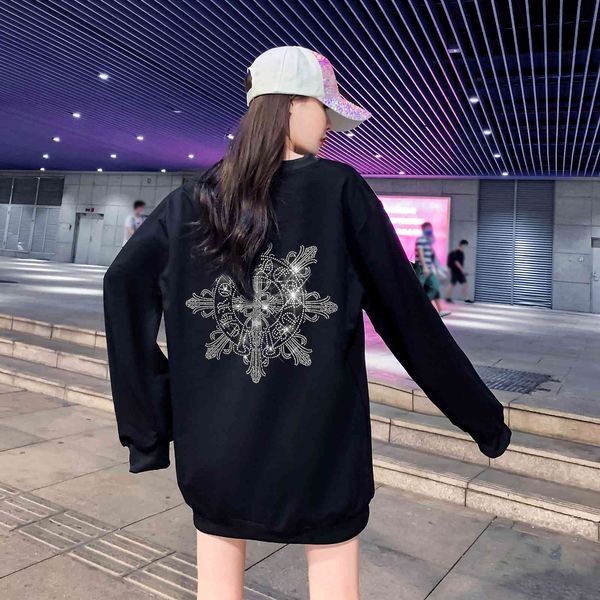 in the autumn of 2020, chaopai ch heavy industry's dip diamond sweater, women's sleeve, korean version, lo, Black
in the autumn of 2020, chaopai ch heavy industry's dip diamond sweater, women's sleeve, korean version, lo, Black
