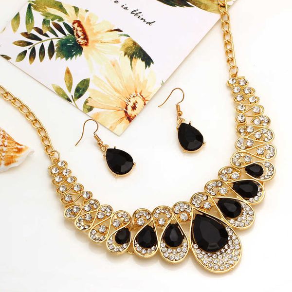 jewelry sets luxury designer bracelet colorful rhinestone crystal gold color engagement choker statement necklace earrings gem stone for wom, Black
jewelry sets luxury designer bracelet colorful rhinestone crystal gold color engagement choker statement necklace earrings gem stone for wom, Black