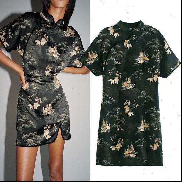 black toggles womens dresses printed mini dress women za vintage chinese style short sleeve high neck ladies elegant, Black;gray
black toggles womens dresses printed mini dress women za vintage chinese style short sleeve high neck ladies elegant, Black;gray