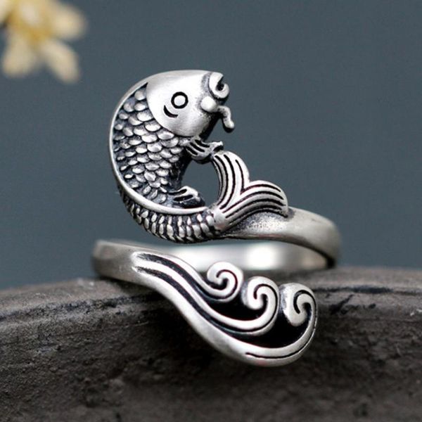cluster rings 925 sterling silver vintage carp ring for man and woman resizable size retro s925 knuckles all fingers, Golden;silver
cluster rings 925 sterling silver vintage carp ring for man and woman resizable size retro s925 knuckles all fingers, Golden;silver