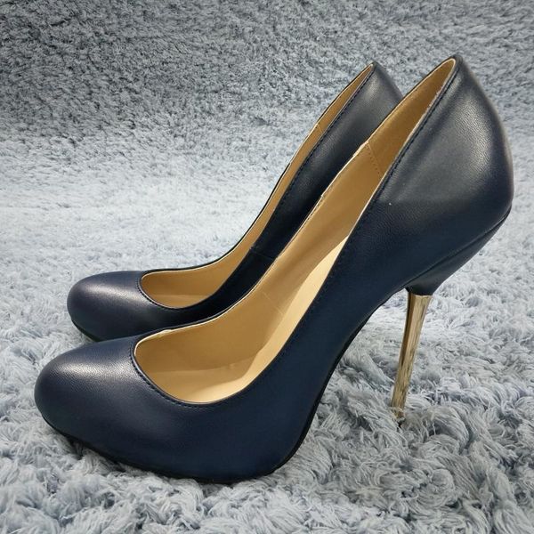 dress shoes navy leather pumps high heel office party women spring autumn round toe fashion stiletto 11cm heels, Black
dress shoes navy leather pumps high heel office party women spring autumn round toe fashion stiletto 11cm heels, Black