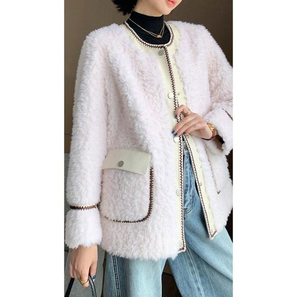 women's fur & faux ptslan 2021 natural wool outerwear winter fashion good quality female coat short shortp7922, Black
women's fur & faux ptslan 2021 natural wool outerwear winter fashion good quality female coat short shortp7922, Black