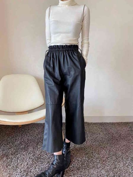women's pants & capris genuine leather women high waist autumn winter korean fashion wide leg pant street wear trousers elastic o8nm, Black;white
women's pants & capris genuine leather women high waist autumn winter korean fashion wide leg pant street wear trousers elastic o8nm, Black;white