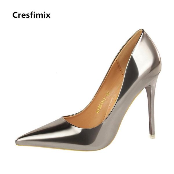 cresfimix tacones altos women pu leather golden spike high heel pumps lady casual pointed toe silver shoes b2743 dress, Black
cresfimix tacones altos women pu leather golden spike high heel pumps lady casual pointed toe silver shoes b2743 dress, Black