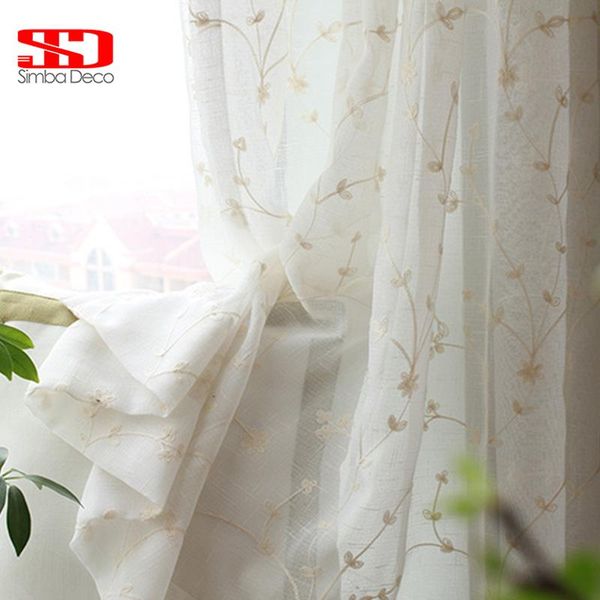 modern embroidered tulle curtains for living room pastoral voile bedroom decoration salon linen fabric drapes blinds window curtain
modern embroidered tulle curtains for living room pastoral voile bedroom decoration salon linen fabric drapes blinds window curtain