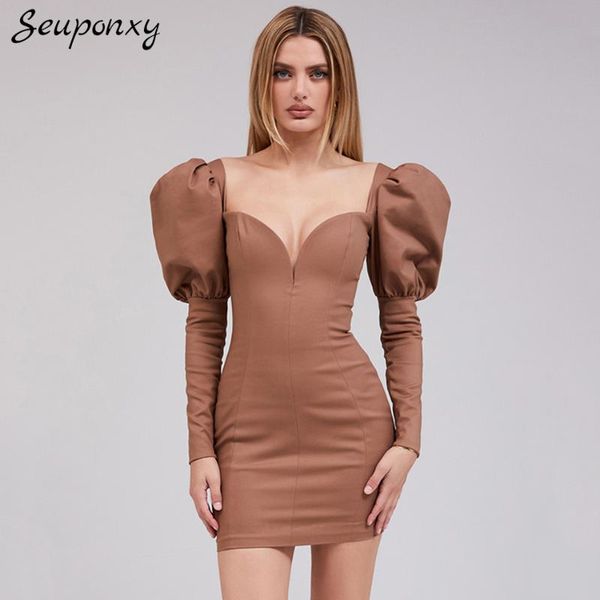 casual dresses 2021 summer v-neck puff sleeve backless dress elegant women bodycon celebrity club party vestidos, Black;gray
casual dresses 2021 summer v-neck puff sleeve backless dress elegant women bodycon celebrity club party vestidos, Black;gray