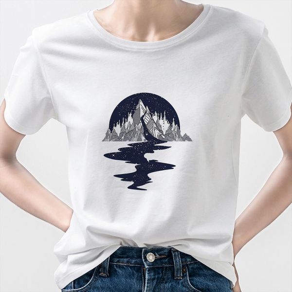 mountain print summer versatile clothes womens t shirts hipster funny graphic natural scenery syle trendy, White
mountain print summer versatile clothes womens t shirts hipster funny graphic natural scenery syle trendy, White
