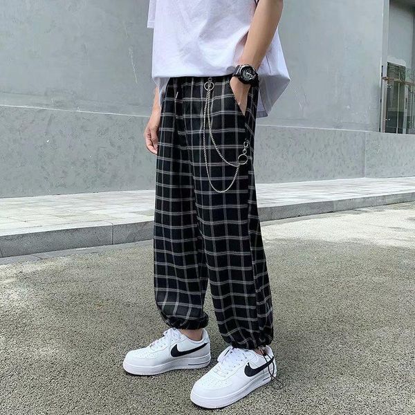 men's pants joggers plaid man black with chain comfortable pant women casual streetwear loose trouser korean men sweatpants
men's pants joggers plaid man black with chain comfortable pant women casual streetwear loose trouser korean men sweatpants