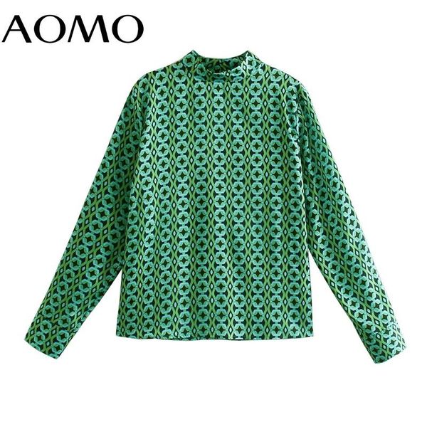 women's blouses & shirts aomo 2021 autumn women green geometry print shirt blouse long sleeve chic female office lady 8y181a, White
women's blouses & shirts aomo 2021 autumn women green geometry print shirt blouse long sleeve chic female office lady 8y181a, White