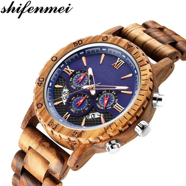 wristwatches creative men wooden watch quartz chronograph date 6 pins full wood clock multi-function dial male reloj de madera, Slivery;brown
wristwatches creative men wooden watch quartz chronograph date 6 pins full wood clock multi-function dial male reloj de madera, Slivery;brown