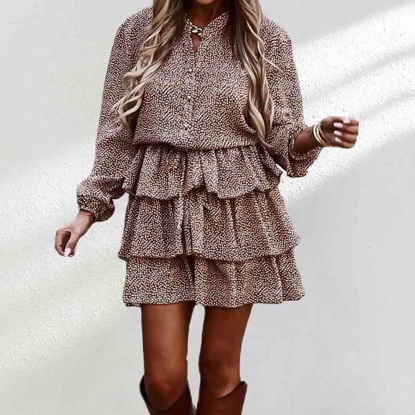 casual dresses women spring cascading ruffle polka dot long sleeve a line print single breasted female mini party vestidos 4muy, Black;gray
casual dresses women spring cascading ruffle polka dot long sleeve a line print single breasted female mini party vestidos 4muy, Black;gray