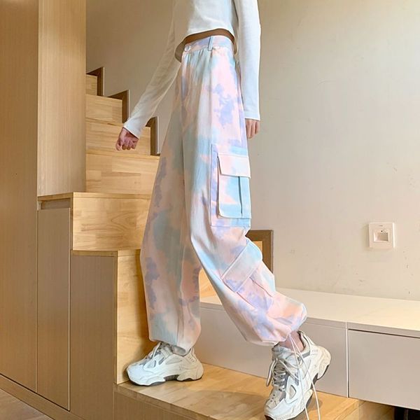 women's pants & capris pants korean summer loose thin tie-dye sports trousers women students high waist casual pant girl oversized, Black;white
women's pants & capris pants korean summer loose thin tie-dye sports trousers women students high waist casual pant girl oversized, Black;white