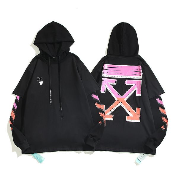 autumn 2021 off new winter white correct version gradient arrow ow fake two-piece sweater for men and women, Black
autumn 2021 off new winter white correct version gradient arrow ow fake two-piece sweater for men and women, Black