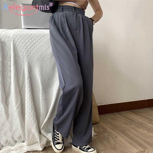 aelegantmis black office casual suit long pants women high waist loose wide leg lady blazer ladies trousers 210607, Black;white
aelegantmis black office casual suit long pants women high waist loose wide leg lady blazer ladies trousers 210607, Black;white