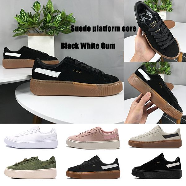 suede platform core running shoes black white gum particle pink olive wheat men mens sneakers women trainers us 4-11
suede platform core running shoes black white gum particle pink olive wheat men mens sneakers women trainers us 4-11
