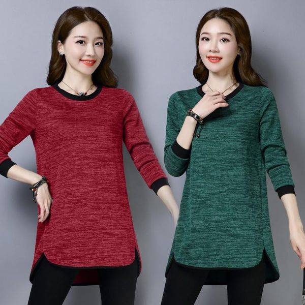 women's blouses & shirts fashion long sleeve knitted blouse women autumn plus size womens and korean loose shirt camisas mujer 4xl, White
women's blouses & shirts fashion long sleeve knitted blouse women autumn plus size womens and korean loose shirt camisas mujer 4xl, White