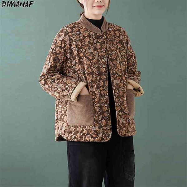 plus size women coats winter jacket vintage floral print spliced parka thick pockets warm flocking outerwear 210531, Black;brown
plus size women coats winter jacket vintage floral print spliced parka thick pockets warm flocking outerwear 210531, Black;brown