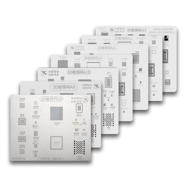professional hand tool sets mj 3d bga reballing stencil template groove for a8 a9 a10 a11 a12 a13 6-11pro max planting
professional hand tool sets mj 3d bga reballing stencil template groove for a8 a9 a10 a11 a12 a13 6-11pro max planting