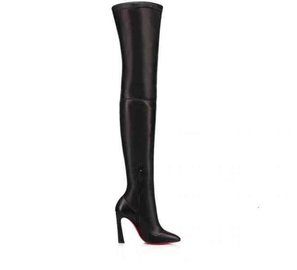 design high elegant heels women's red bottom boots winter over knee booties eleonor alta party sole booty wedding dress eu35-43, Black
design high elegant heels women's red bottom boots winter over knee booties eleonor alta party sole booty wedding dress eu35-43, Black