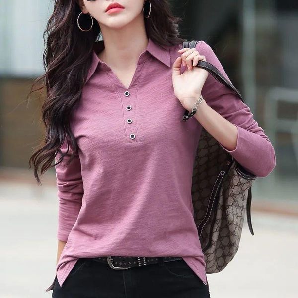 women's blouses & shirts cotton loose fashion casual long sleeve blusas solid color autumn houthion, White
women's blouses & shirts cotton loose fashion casual long sleeve blusas solid color autumn houthion, White
