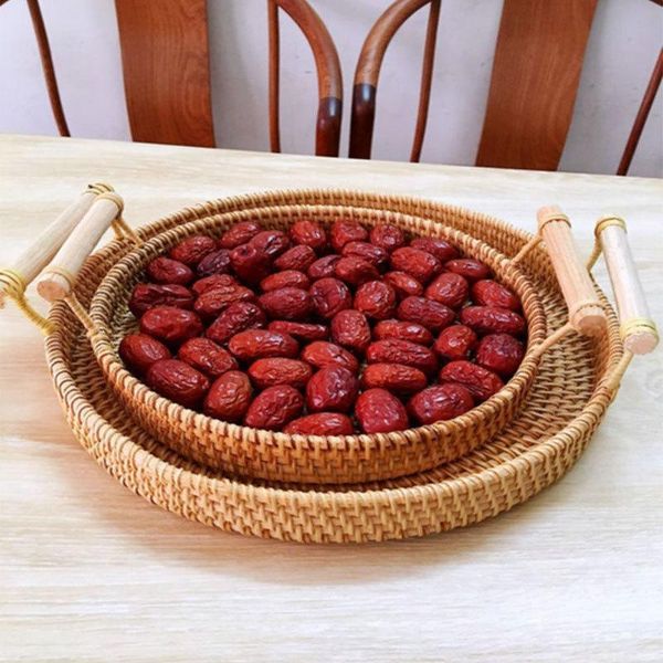 kitchen storage & organization rattan handwoven round tray with wooden handle wicker basket bread plate fruit cake platter dinner
kitchen storage & organization rattan handwoven round tray with wooden handle wicker basket bread plate fruit cake platter dinner